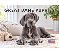 Great Dane Puppy Calendar 2027 Monthly Wall Calender 12 Month