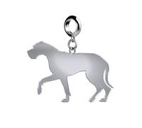 Great Dane Silhouette Silver Charm