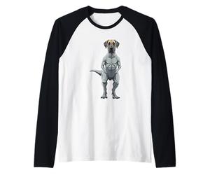 Great Dane T Rex Funny Dinosaursaur Raglan Baseball Tee