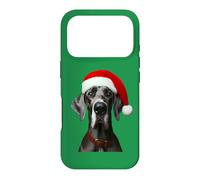 Great Dane With Santa Hat Christmas Xmas Dog Owner Mom Dad Case for iPhone 17 Pro