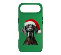 Great Dane With Santa Hat Christmas Xmas Dog Owner Mom Dad Case for iPhone Air