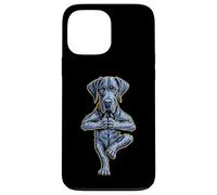 Great Dane Yoga Puppy Dog Funny Dogs Tree Pose Vrikshasana Case for iPhone 13 Pro Max