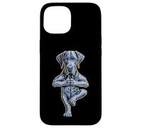 Great Dane Yoga Puppy Dog Funny Dogs Tree Pose Vrikshasana Case for iPhone 15