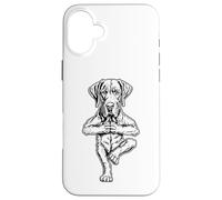 Great Dane Yoga Puppy Dog Funny Dogs Tree Pose Vrikshasana Case for iPhone 16 Plus