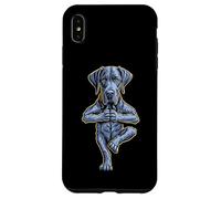 Great Dane Yoga Puppy Dog Funny Dogs Tree Pose Vrikshasana Case for iPhone XS Max