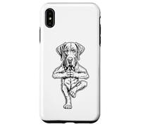 Great Dane Yoga Puppy Dog Funny Dogs Tree Pose Vrikshasana Case for iPhone XS Max