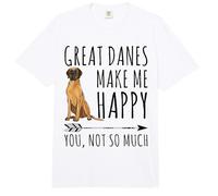 Great Danes Make Me Happy You Not So Much Dog Lover Gift Comfort Colors Adult Heavyweight T-Shirt