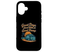 Great Days Start With A Good Dump Funny Trash Truck Case for iPhone 16