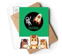 Great Dream Chinese Art Deco Fashion Postcards Envelopes Cards Mailing Year Horse