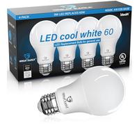 GREAT EAGLE A19 LED Light Bulbs 60 Watt Equivalent- UL Listed - 4000K LED Light Bulb - Non dimmable Cool White Light Bulbs (4 Pack)