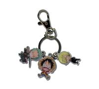 Great Eastern Entertainment One Piece - Monkey D. Luffy, Roronoa Zoro & Vinsmoke Sanji Metal Keychain, Multi, One size