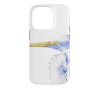 great egret watercolor bird wildlife portrait Case for iPhone 14 Pro