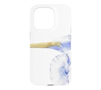 great egret watercolor bird wildlife portrait Case for iPhone 15 Pro
