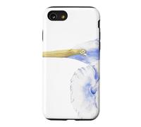 great egret watercolor bird wildlife portrait Case for iPhone SE (2020) / 7/8