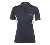 Great Escapes Women's Tofua Polo Shirt, Womens, Polo Shirt, 129D001, Vulcan/White, L