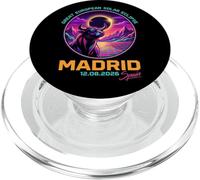 Great "European Solar Eclipse" Madrid 2026 Bull Art PopSockets PopGrip for MagSafe