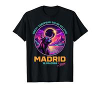 Great European Solar Eclipse Madrid 2026 Bull Art Value Graphic T-Shirt, Men, Black, M