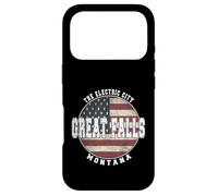 Great Falls Montana, Vintage American flag Case for iPhone 17 Pro