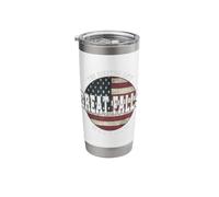 Great Falls Montana, Vintage American Flag Stainless Steel Insulated Tumbler