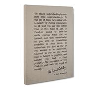 Great Gatsby F. Scott Fitzgerald Typography Quote Canvas Print | Gallery Wrapped 30mm Frame Wall Art | 20x14 inches | Ready to Hang | Modern Typography Picture | Living Room Bedroom Lounge Office