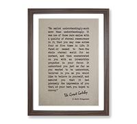 Great Gatsby F. Scott Fitzgerald Typography Quote Framed Print | A4 Walnut Framed Wall Art | Ready to Hang | Modern Positive Affirmations Picture | Living Room Bedroom Lounge Office