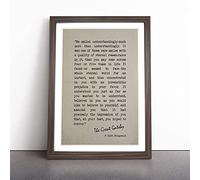 Great Gatsby Quote F. Scott Fitzgerald Typography Framed Print A3 Walnut | Ready to Hang, Satin Fine Art Paper, Fade-Resistant Inks, Acrylic Glazing, Securely Packaged, Made in the UK