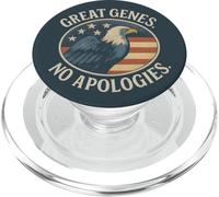 Great Genes No Apologies Distressed Typography PopSockets PopGrip for MagSafe