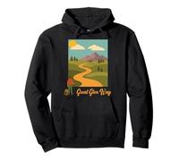 Great Glen Way retro style Mountain Hiking Outdoor graphic Pullover Hoodie