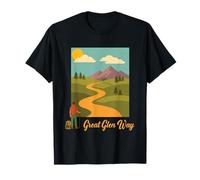 Great Glen Way Retro Style Mountain Hiking Outdoor Graphic T-Shirt