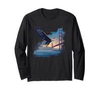 Great Golden Gate Bridge with Amazing Eagle Costume Long Sleeve T-Shirt