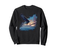 Great Golden Gate Bridge with Amazing Eagle Costume Sweatshirt