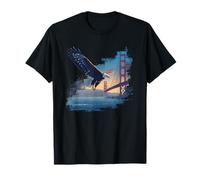 Great Golden Gate Bridge with Amazing Eagle Costume T-Shirt