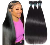 Great Grace 14" 16" 18" 12A 100% Unprocessed Virgin Human Hair 3 Bundles Natural Black 3 Bundles 14" 18" 18" 18" 18"