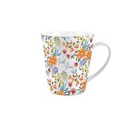Great Gran Gift Mug - Orange Flowers Small Latte Mug - Ceramic Tea/Coffee Cup Presents for Her