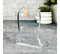 Great Grandad Kingfisher Bird Gravestone Plaque Sympathy Keepsake Memorial Gift - Small Gifts For Him For Her, Present, Acrylic Plaque, Unqiue Gift, Ornament, Décor, Plaque, trinket, Keepsake Gift