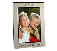 Great Grandchildren Silver Plated 6x4 6 x 4 Butterflies Picture Photo Frame Photoframe From Great Grandkids For Great Grandparents Gifts