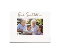 Great Grandchildren White Wooden Engraved Photo Frame Gift