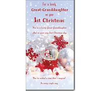 Great Granddaughter 1st Christmas Card Lovely Verse