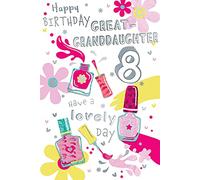 Great-Granddaughter 8th Age 8 Have A Lovely Day Nail Varnish Happy Birthday Card
