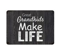 Great Grandkids Make Life Great Vintage Metal Sign Custom Laundry Wall Art Plaques Room Decor for Men Aluminum Tin Signs for Outdoor Restaurants Office 10x14 Inch
