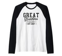 Great Grandma Again 2027 2nd Time Great Grandma Announcement Raglan Baseball Tee