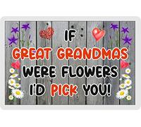Great Grandma Fridge Magnet - If Great Grandmas Were Flowers I'd Pick You - Fun Family Novelty Birthday Gift