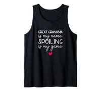 Great Grandma is My Name Spoiling is My Game Funny Tank Top