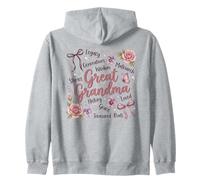 Great Grandma Legacy Wisdom Matriarch Family Zip Hoodie