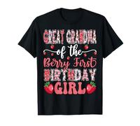 Great Grandma Of The Berry First Birthday Girl Strawberry T-Shirt