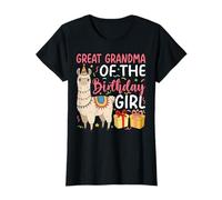 Great Grandma of the Birthday Girl Llama Birthday Party T-Shirt
