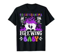 Great Grandma of The Brewing Baby Grandma to Be Halloween T-Shirt