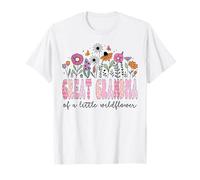 Great Grandma Of The Little Wildflower Floral Birthday Girl T-Shirt