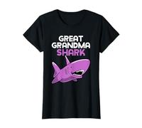 Great Grandma Shark Cool Funny Family T-Shirt