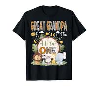 Great Grandpa Of The Wild One 1St Birthday Safari Woodland T-Shirt